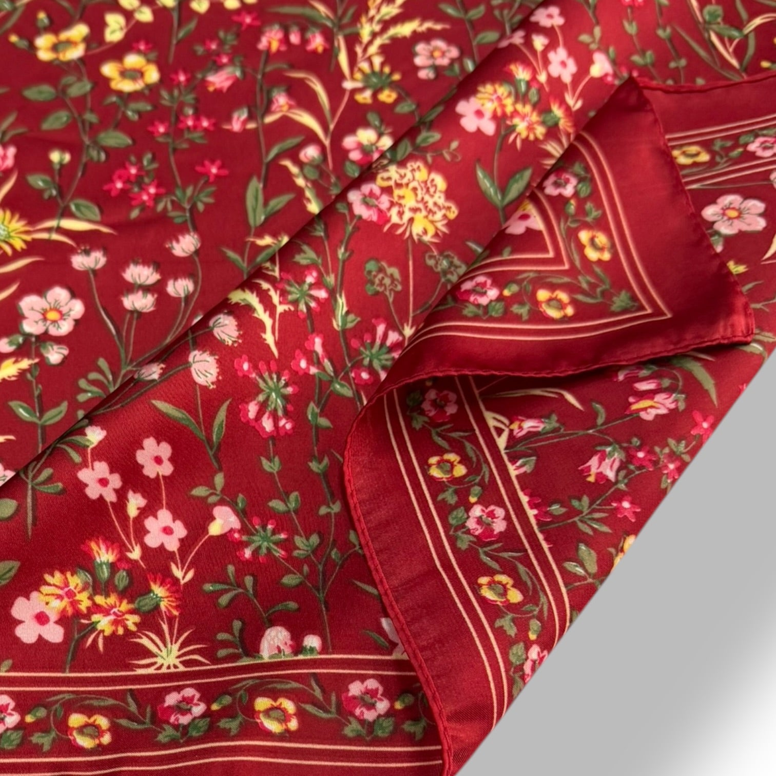 Ditsy Meadow Floral Square Scarf