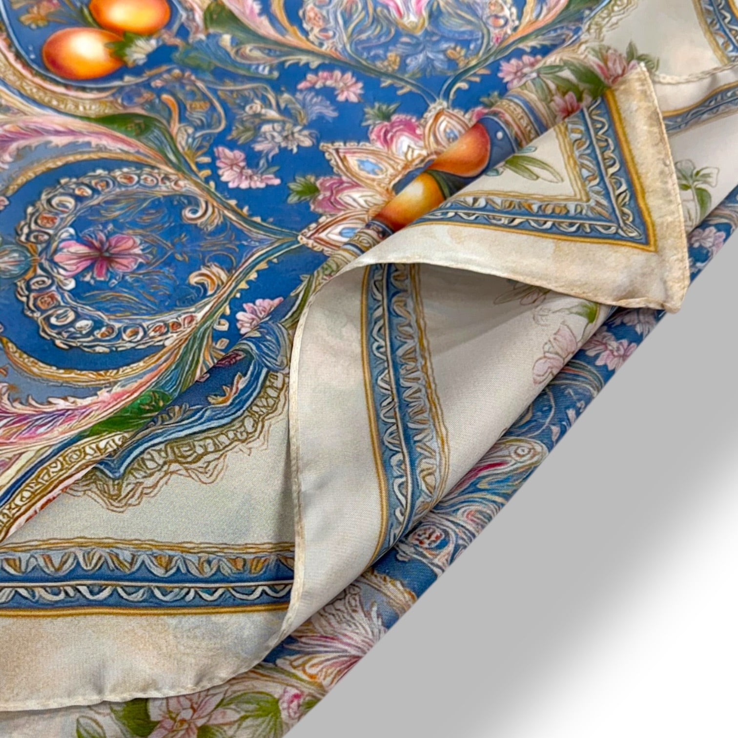 Ornate Floral Medallion Scarf