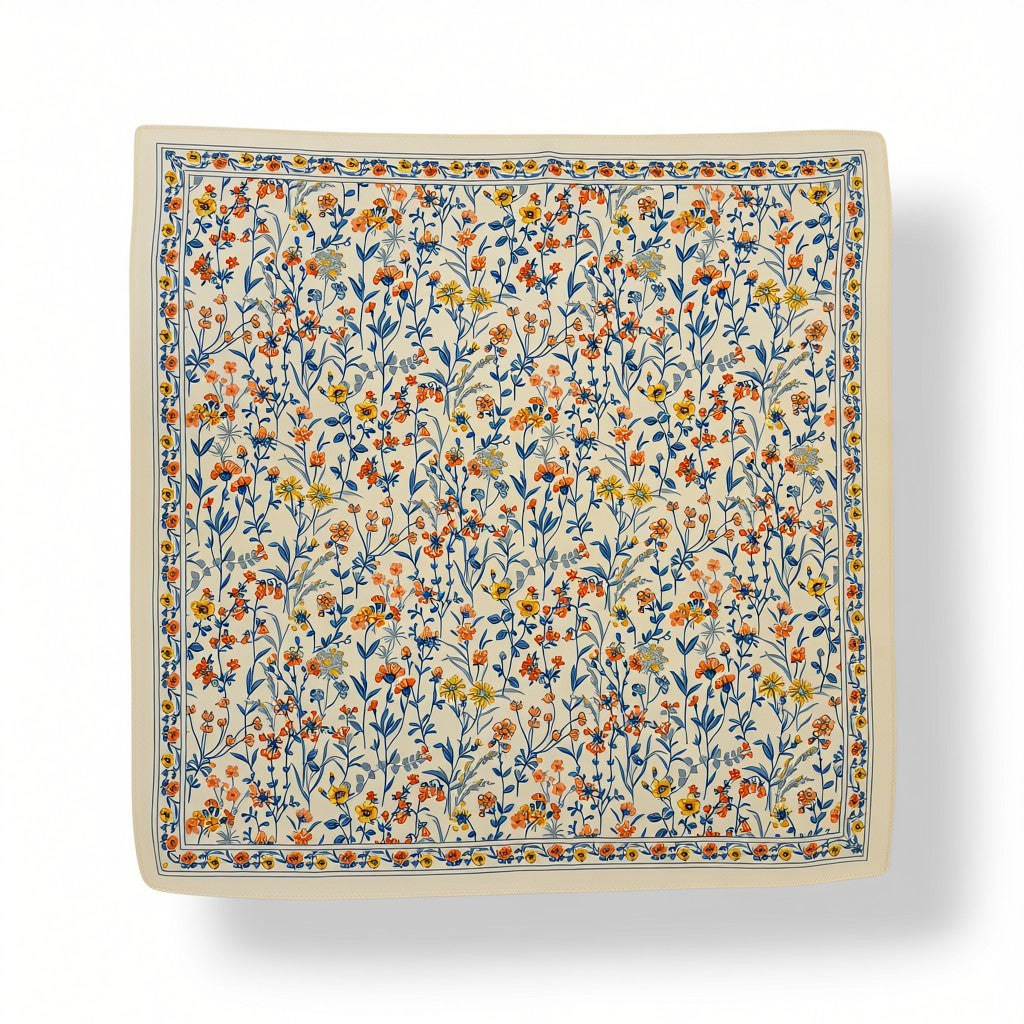 Ditsy Meadow Floral Square Scarf