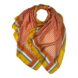 Soft silky to touch diamond printed scarf in orange