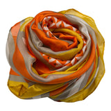 Soft silky to touch diamond printed scarf in orange