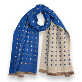 Multi coloured dots winter scarf