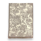 Winter forest print on plain canvas