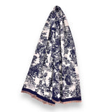 Winter forest print on plain canvas