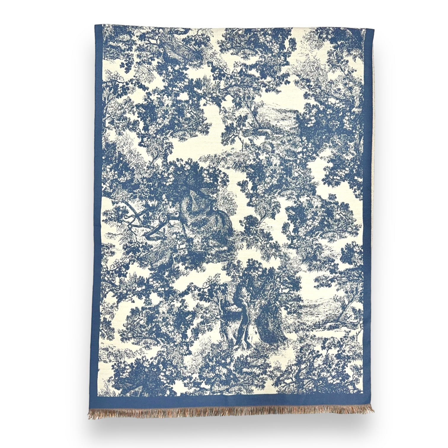 Winter forest print on plain canvas