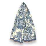 Winter forest print on plain canvas