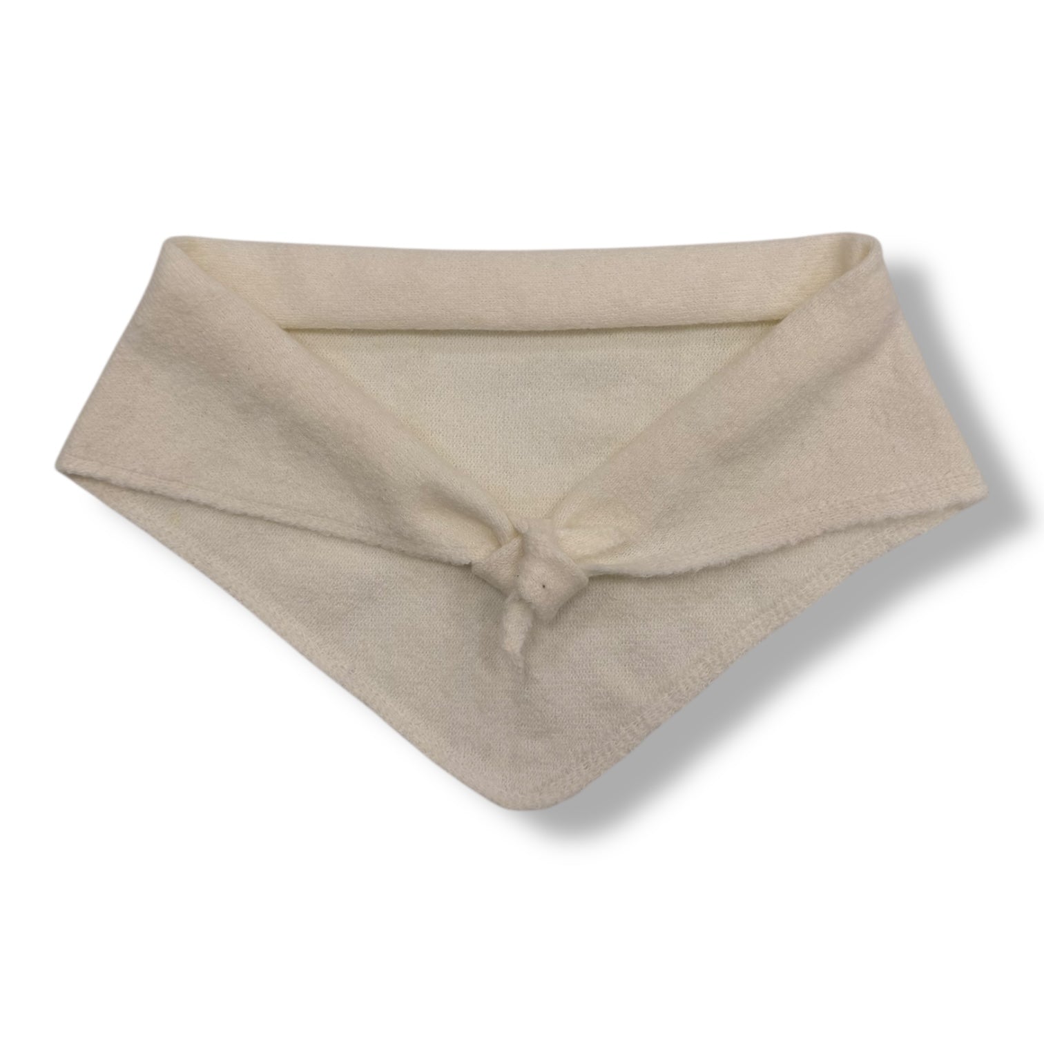 Triangle knitted wool scarf