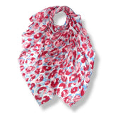 Summer colourful leopard print scarf