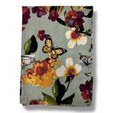 Butterfly and Floral Print Scarf