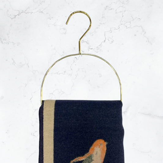 Golden scarf hanger