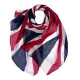 Union jack flag print on lightweight scarf