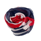 Union jack flag print on lightweight scarf