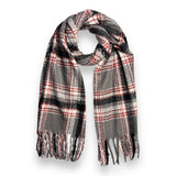 Tartan Woven Winter Scarf with Tassels