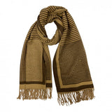 Maze print cashmere blend reversible winter scarf