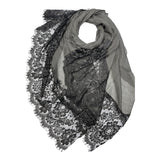 Two Sides Lace Plain Scarf