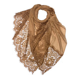 Two Sides Lace Plain Scarf