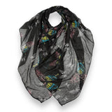 Butterfly print scarf