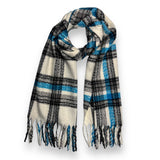 Tartan Woven Winter Scarf with Tassels